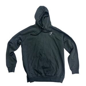 Gymshark Crest Hoodie Black Pouch Pocket Size XL